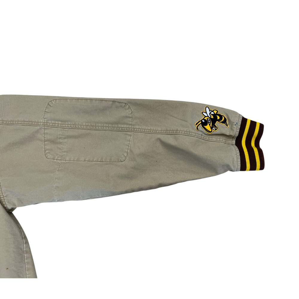 Akademiks Bomber Jacket Men's XXXL Black Hornets Beige Retro Street wear Vintage - Picture 7 of 14
